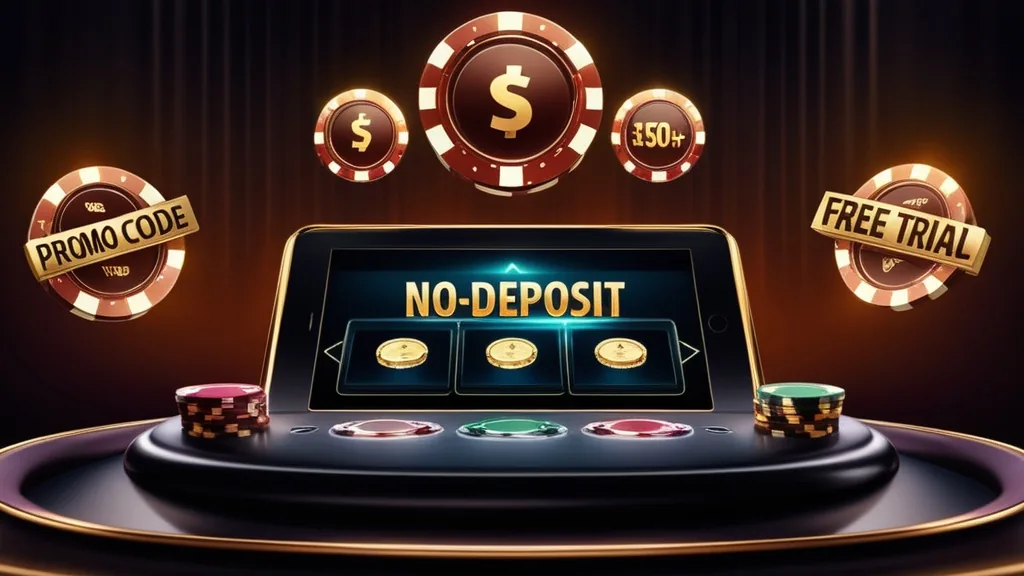 Befizetés nélküli bónusz és no deposit kód egy sötét kaszinó témájú jelenetben