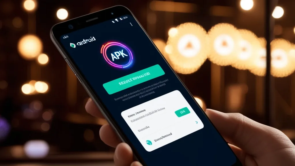 Android telefonon APK-ellenőrzés sötét casino hangulatban